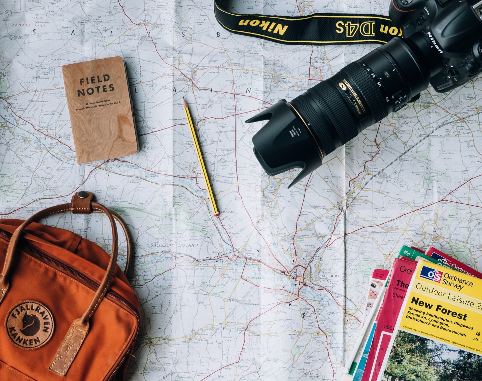 image of map and camera